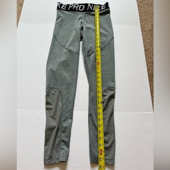 Nike Pro Training Athletic Leggings Size Medium Gray - Picture 4 of 5